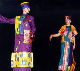 Коллекция "Люди и лица" детского театра моды "Ладоград", 2001 год.